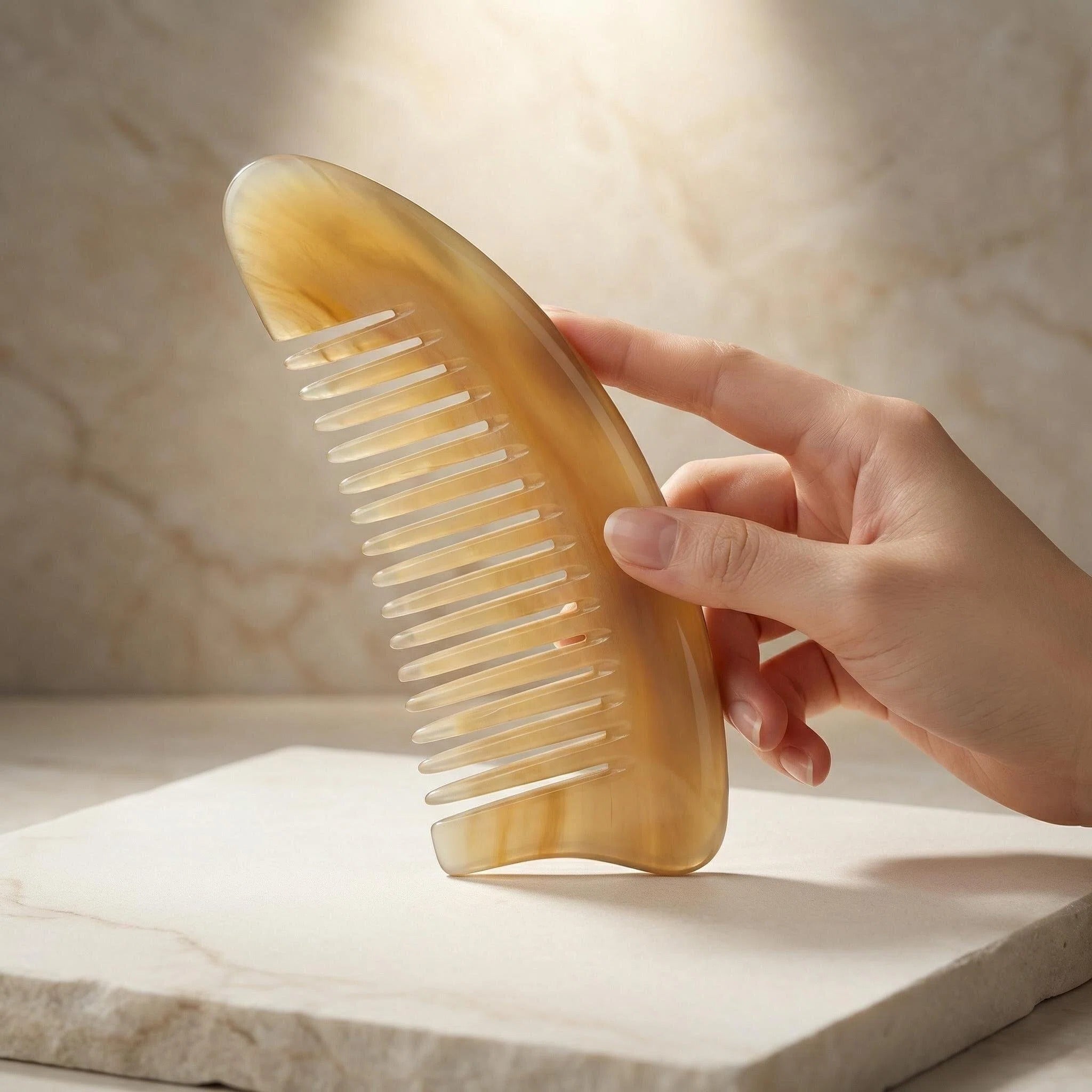 Natural Ox Horn Classic Comb